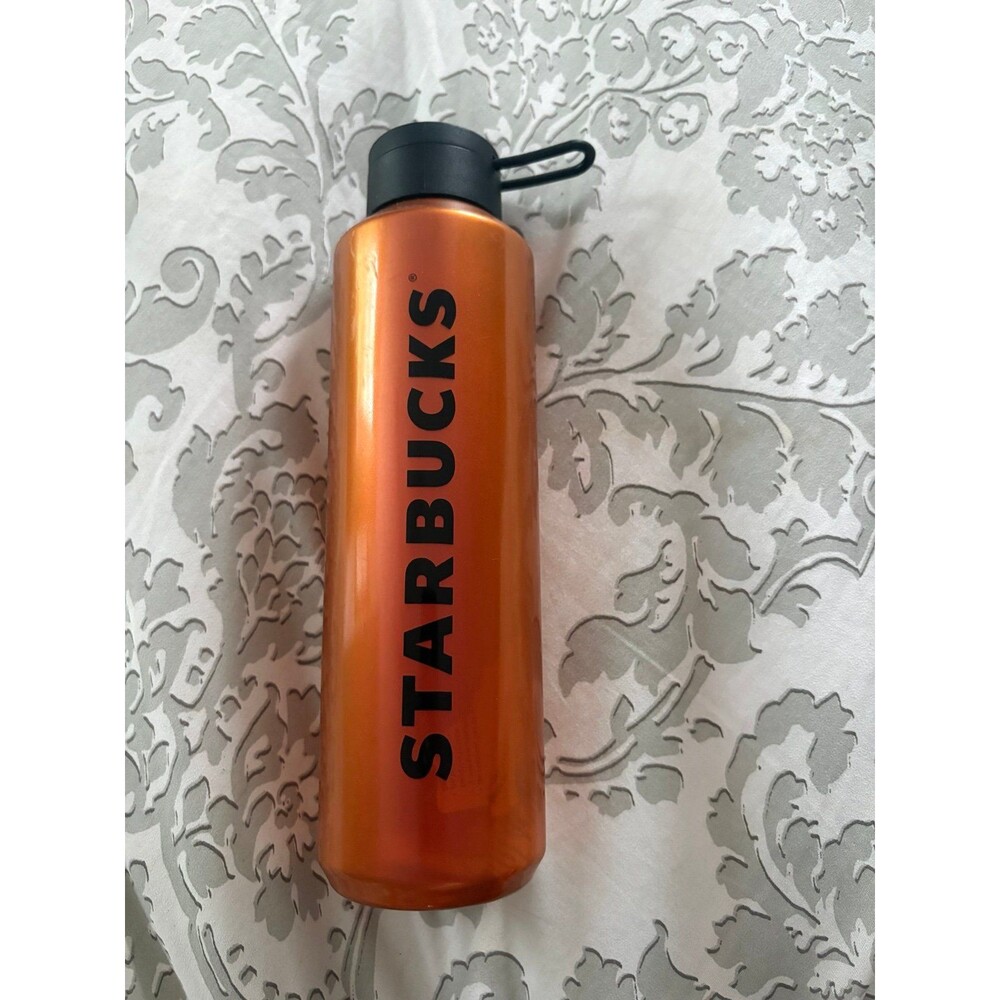 Metallic Orange Starbucks Water Bottle 24oz